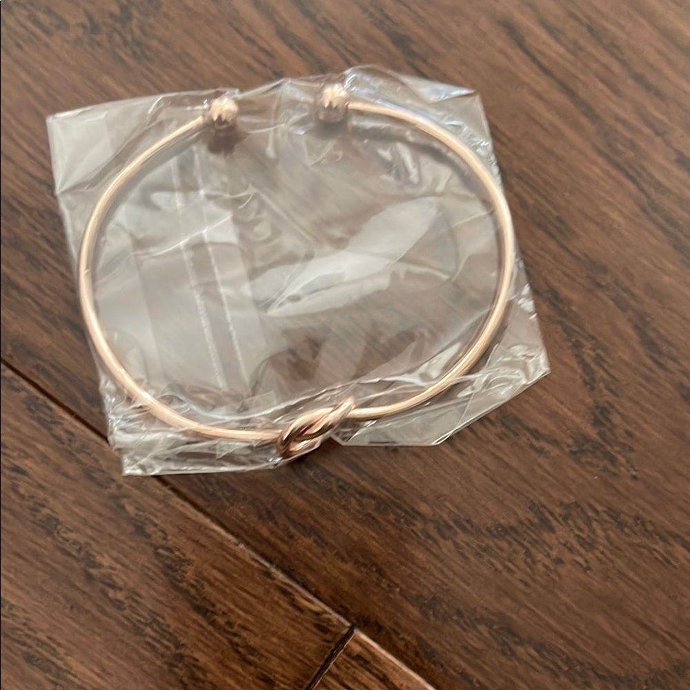 Gold Minimalist Knot Bracelet with Adjustable Closure